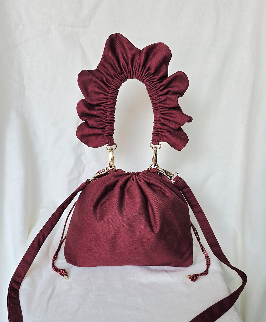 Flowerhead Maroon Rose gold