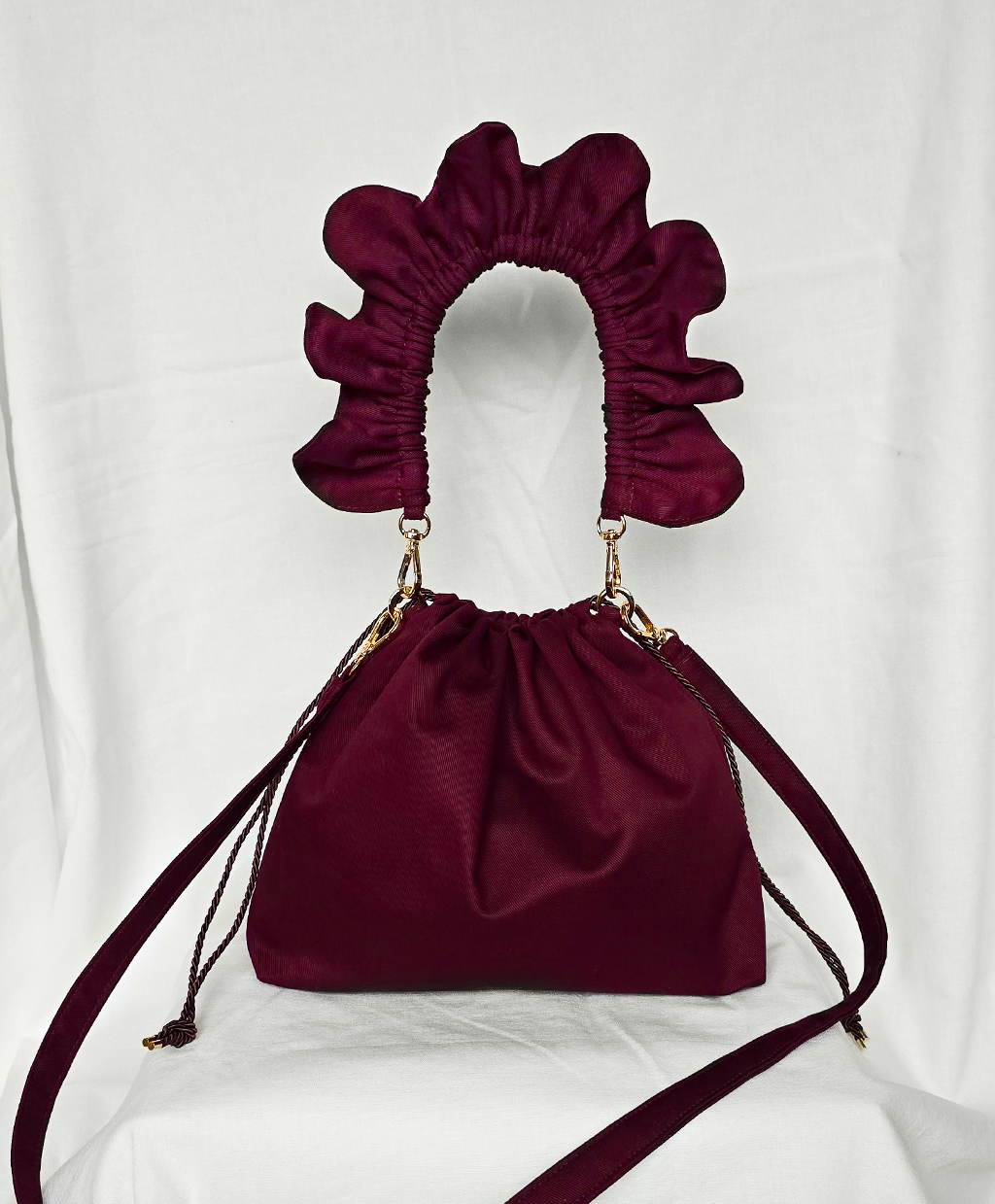 Flowerhead Cotton Burgundy II