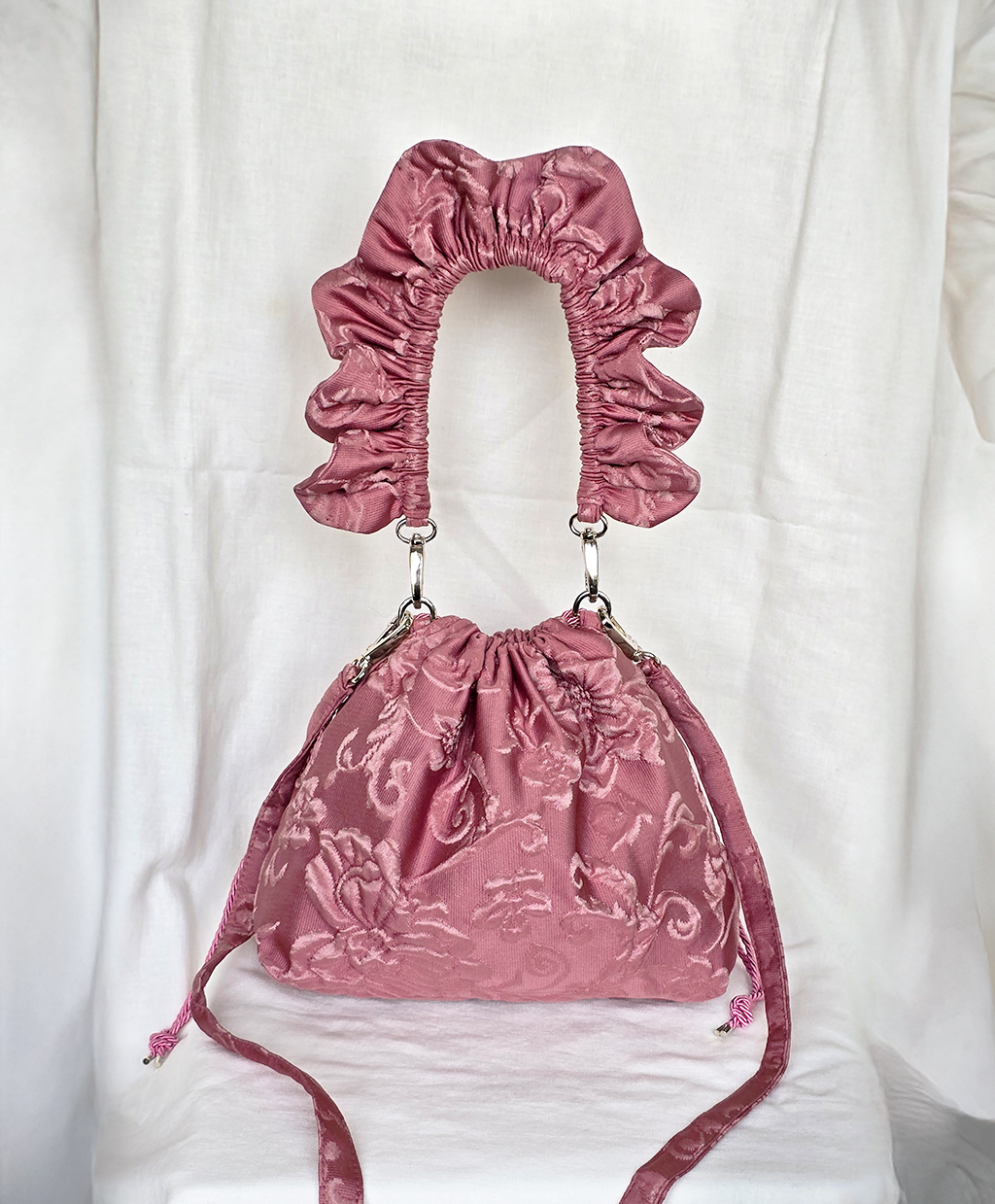 Flowerhead Dusty Rose Silver